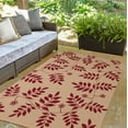 thumbnail image 5 of Simply Daisy 3' x 5' Red Fern FrondsIndoor/outdoor Rug, 5 of 5