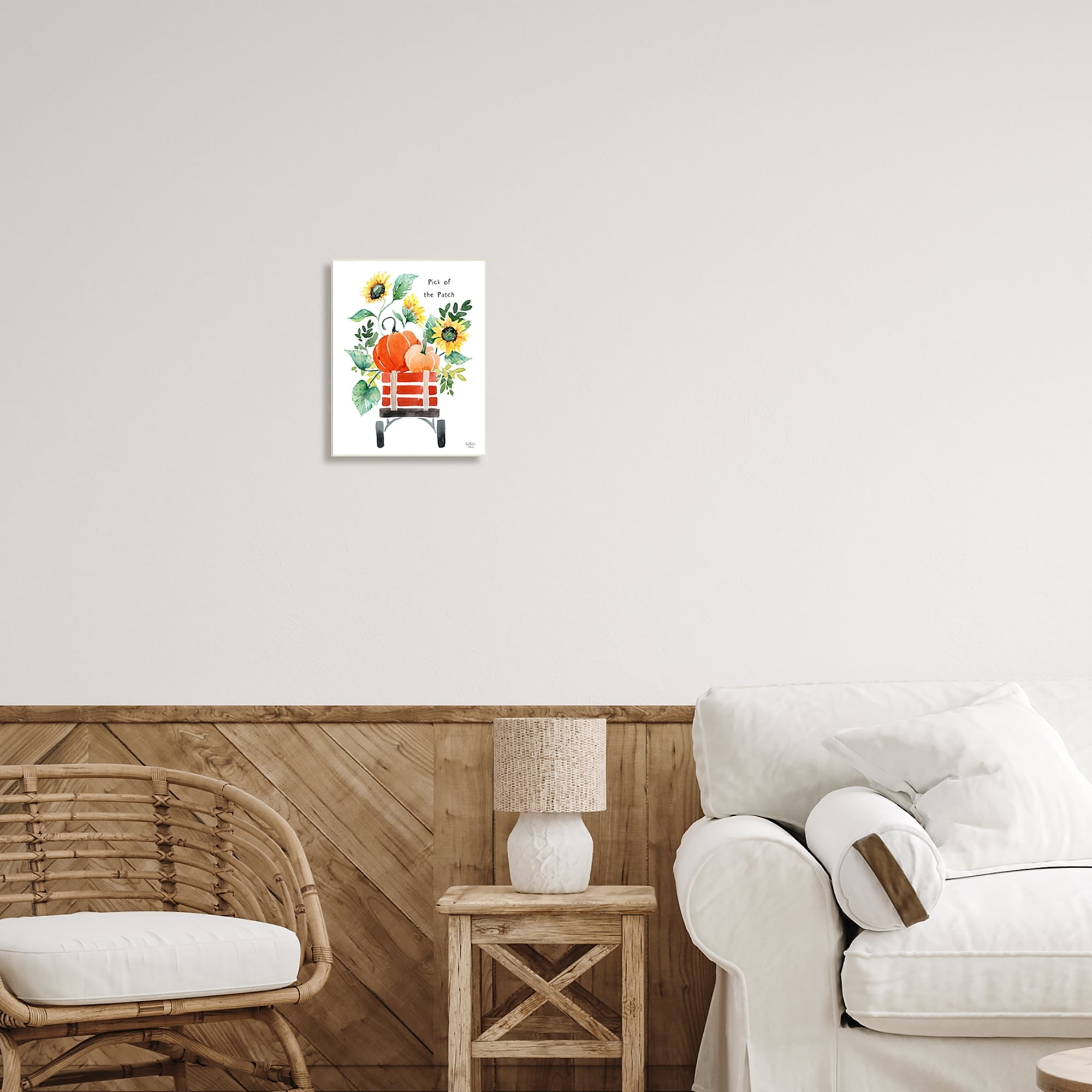 Stupell Industries Pick of the Patch Seasonal Autumn Plants Sunflowers Graphic Art Unframed Art Print Wall Art, Design by Heatherlee Chan