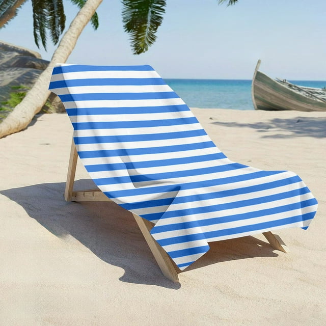 Serviette de Plage Surdimensionnée Rayée Serviette de Piscine Adulte Hommes et Femmes Serviette de Voyage Natation