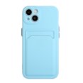 thumbnail image 2 of Allytech Case Compatible with iPhone 15, [Card Holder] [Soft TPU] [Ultra Slim & Lightweight] Shockproof Anti-Fingerprint Case for iPhone 15 - Lightblue, 2 of 7
