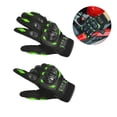 thumbnail image 4 of 1 par de guantes para ciclismo al aire libre, cómodos con orificio para el sudor, guantes deportivos de nailon para motocicleta con dedos completos, verde L 8,5-9,0 cm/3,3-3,5 pulgadas, 4 of 10