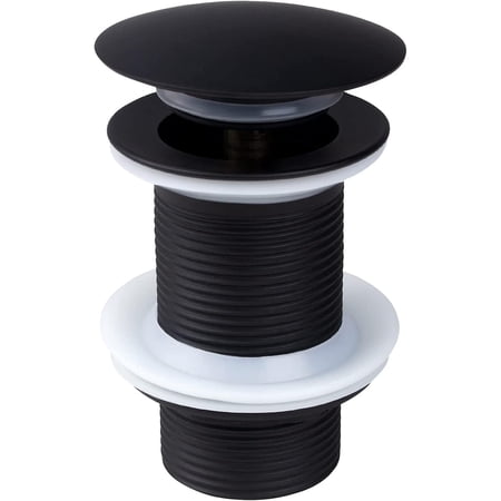Click Clack Basin Waste Unslotted, Bathroom Sink Waste Black Unslotted ...