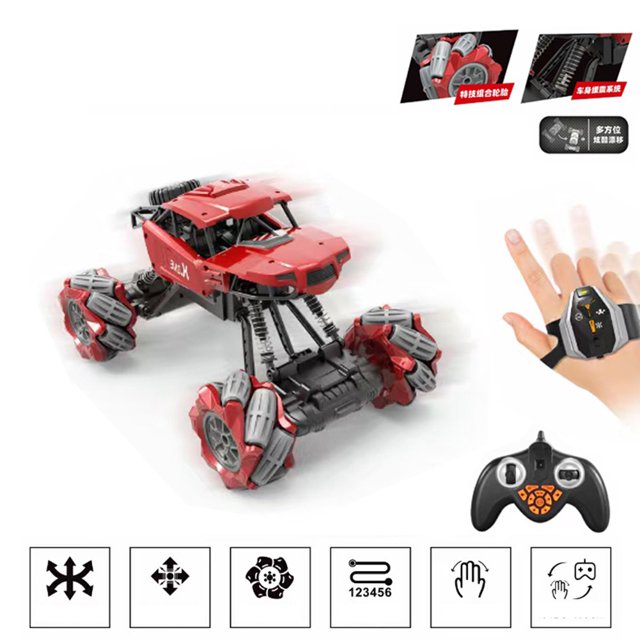 Remote Control Off-road Vehicle Four-wheel Drive High-speed Climbing Dumper Stunt Car Rollover Racing Car Toy For Boys