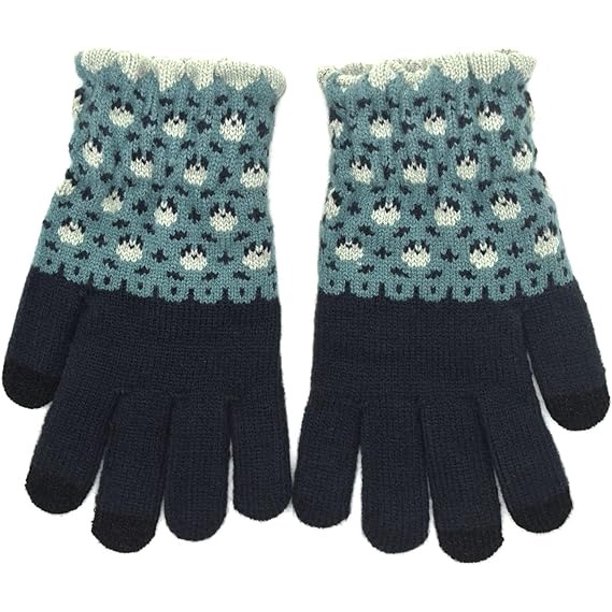 Guantes de invierno con pantalla táctil para mujer, tejido de lana, forro polar, manoplas para mensajes de texto, guantes deportivos cálidos para clima dorado