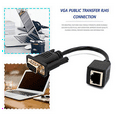 thumbnail image 4 of 2X Adaptateur VGA vers RJ45 Câble Réseau vers Connecteur de Câble Réseau VGA, 4 of 6
