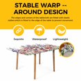 thumbnail image 4 of Spring Floral Table Cloths for 3 Foot Rectangle Tables, Watercolor Daisy Lily Lavender Plants Garden Patio Waterproof Elastic Fitted Tablecloths, Washable Rectangular Table Cover for Camping, 4 of 8
