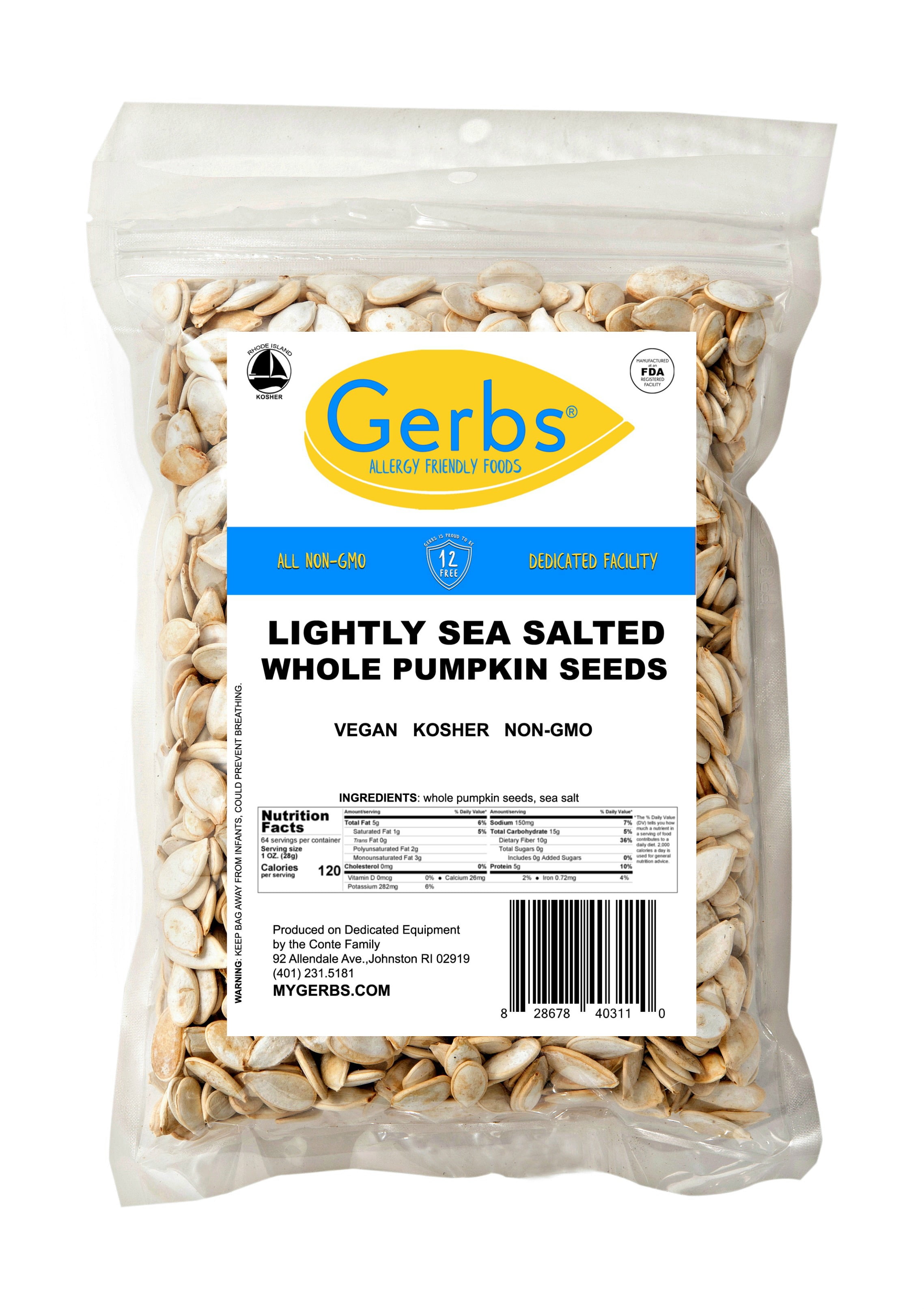 Lightly Sea Salted Pumpkin Seeds In Shell by Gerbs 4 LBS Top 14