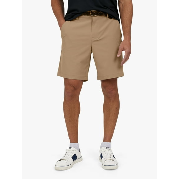 Chaps Men's & Big Men's Performance Flat Front Shorts, Sizes 30-42, 8" Inseam