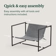 thumbnail image 2 of Zinus Aidan Modern Minimalist Metal Framed Accent Chair with Removable Foam Cushions, Light Grey, 2 of 9