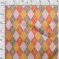 thumbnail image 3 of oneOone Silk Tabby Orange Fabric Check Argyle Craft Projects Decor Fabric Printed By The Yard 42 Inch Wide, 3 of 4