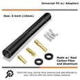 thumbnail image 2 of 5-Inch Gloss Black Real Carbon Fiber Short Antenna Topper Tip For Many Trucks SUVs, 2 of 9
