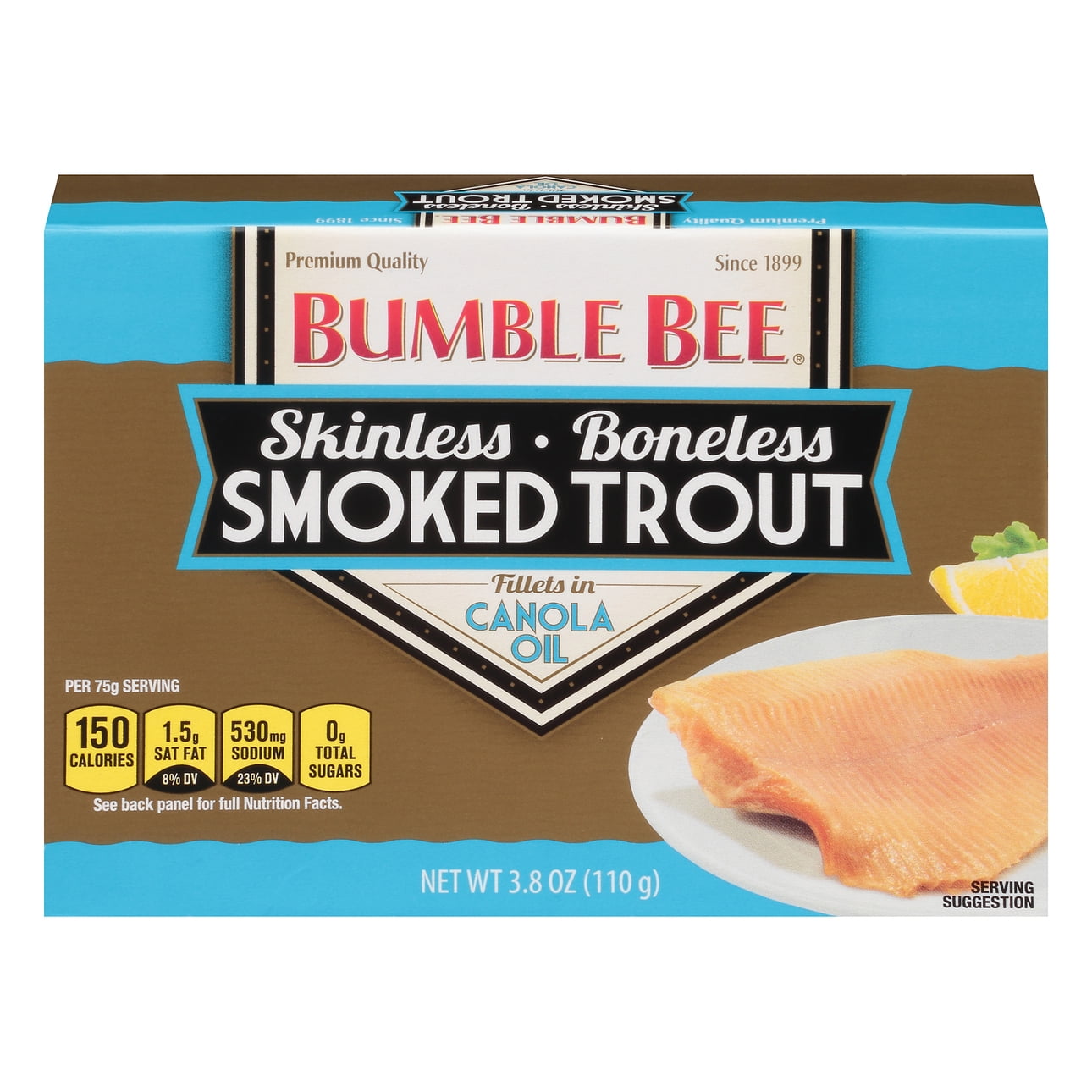 Bumble Bee Skinless & Boneless Smoked Trout Fillets, 3.8 oz Can