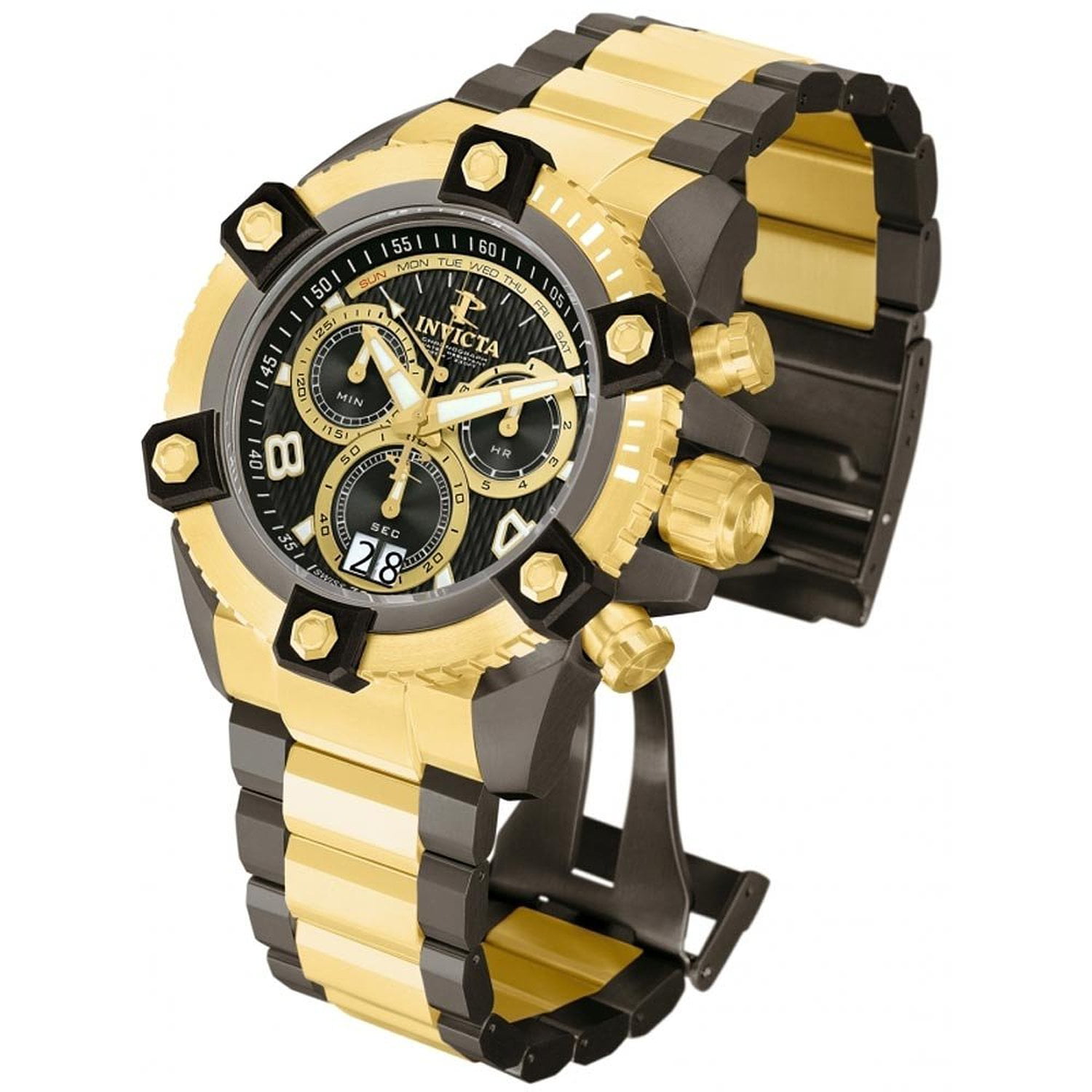 Invicta Men's 'Reserve' Swiss Quartz Stainless Steel Casual Watch,  Color:Two Tone (Model: 12983)