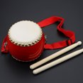 thumbnail image 1 of WHAMVOX Jouets Instruments de Musique Tambour à Main Bois Rouge 1 Ensemble pour Événements, 1 of 8