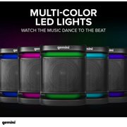 Gemini GSYS-2400 2000W Bluetooth PA System, Black, 3 Count