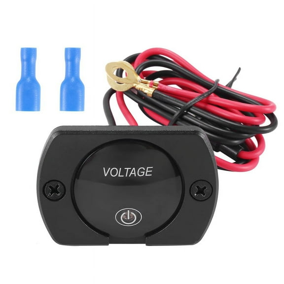 12V Voltage Gauge with Contact Switch Digital Display DC12V 24V Waterproof Voltmeter Panel for Boat Marine Truck ATV UTV
