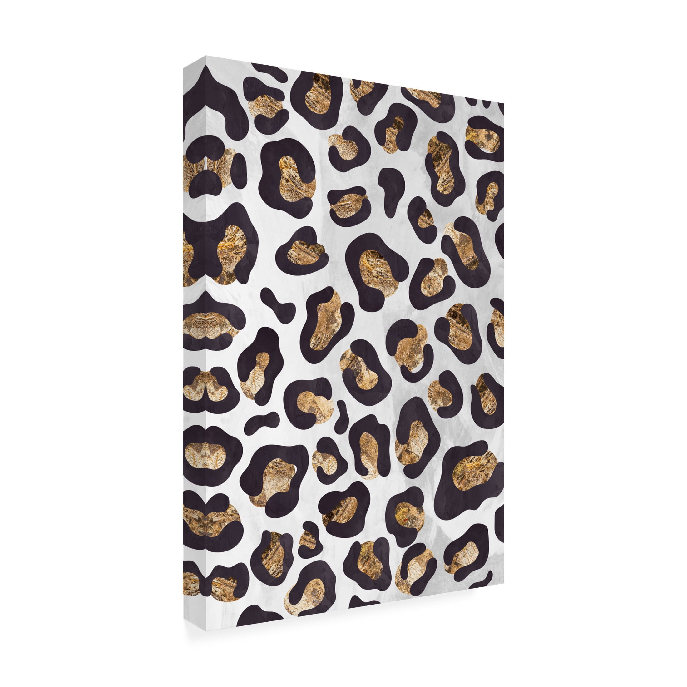 Trademark Fine Art Sarah Manovski Gold Black leopard print Canvas Wall Art