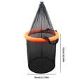 thumbnail image 3 of CARRFA Foldable Floating Fishing Basket, Portable Collapsible Fishing Net, Nylon Net Bait Storage Cage Keeping Minnows Shrimp Fish (16.5x14inch), 3 of 10