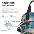 thumbnail image 6 of Herdesigns Ocean Beach Lunch Bag for Men Women Adults Summer Theme Insulated Lunch Box Leakproof Cooler Tote Bag Organizer with Adjustable Shoulder Strap, 6 of 7