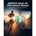 thumbnail image 4 of Running Glasses 4K POV Camera Recording Sunglasses Audio Smart Baseball Video Action Outdoor Wearable Device AI, 4 of 8