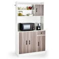 thumbnail image 1 of Costway Buffet de Cuisine 4 Portes 71 Pouces avec Étagère Réglable Blanc, 1 of 10