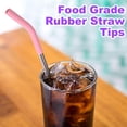 thumbnail image 3 of Bexikou 12 Pcs Reusable Metal Straw Covers,Silicone Straw Tips,Soft Reusable Straws Tips,Pink Food Grade Straws Tips CoversFit for 8mm/0.31"Stainless Steel Straws, 3 of 6