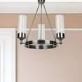 thumbnail image 4 of F17113-57-Sunset Lighting-Esquire - 3 Light Chandelier   Antique Gunmetal Finish with Clear Glass, 4 of 5