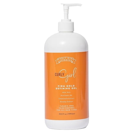 Curly Girl Gel for Curly Hair – Strong Hold Styling Gel Paraben Free Hair Styling Gel with Aloe Vera 12 oz
