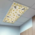 thumbnail image 2 of 4 Pack Sunflower Bee Fluorescent Light Covers for Ceiling Lights Country Summer Floral Bee Nest Linen Texture Magnetic Ceiling Light Covers Overhead Light Filters for Office Classroom Home, 2 of 9