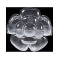 thumbnail image 3 of Juego de 50 plantillas de acrílico para manicura, con diseño de anillo de ABS, para exhibición (flor transparente), 3 of 7