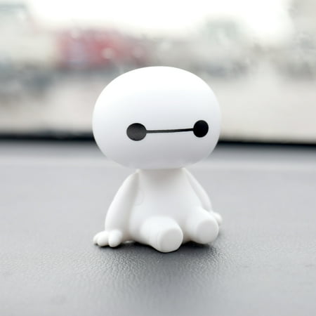 Cute Baymax Robot Shaking Head Doll Car Interior Decorations