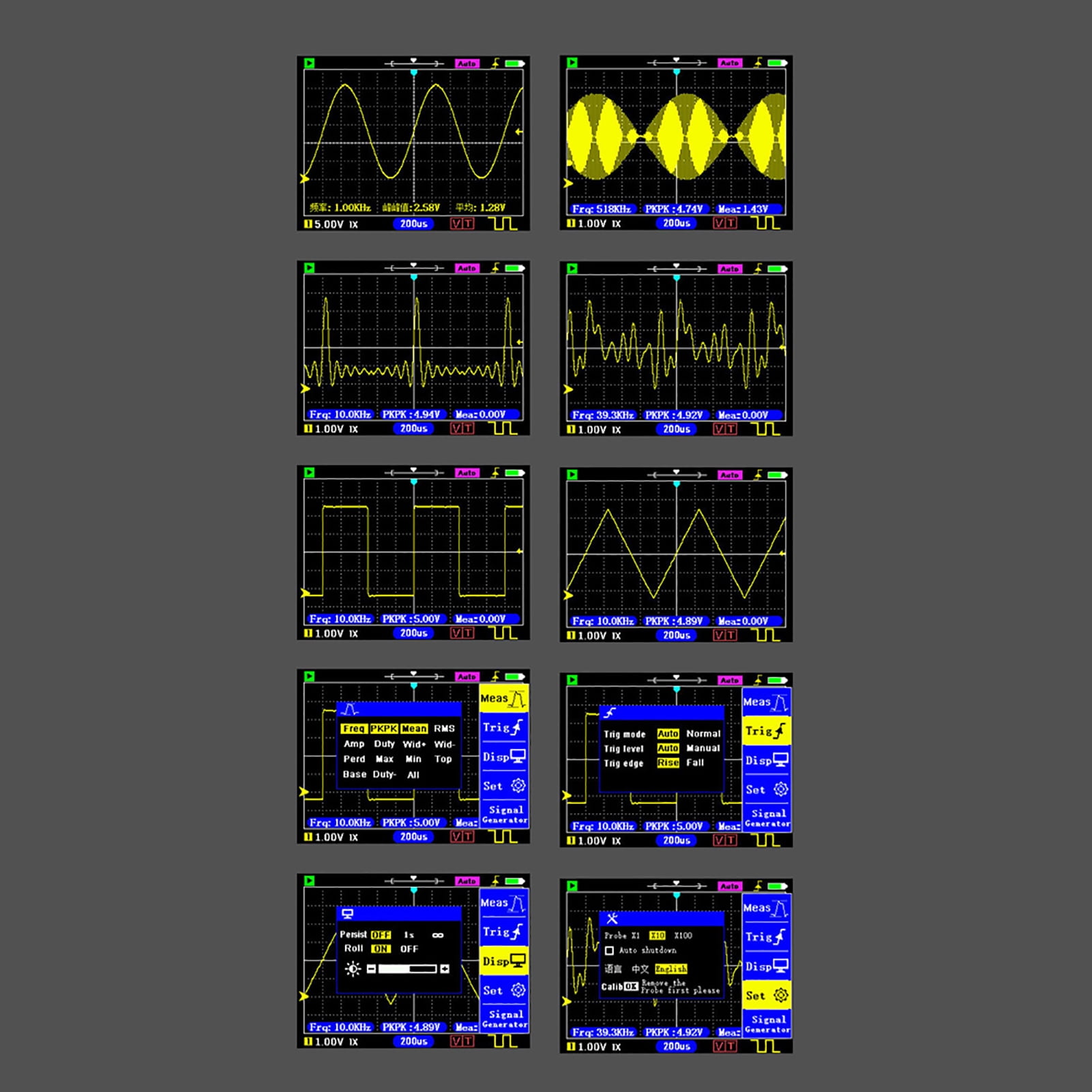 DSO154Pro DSO154Pro 320x240 Resolution 2.4-inch Color Screen Digital Oscilloscope 40MSa/s Sampling Rate Support Signal Generator