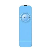 Latrodar Portable USB Mini MP3 Music Player Support Micr-o SD Learning Sports High Durability Blue 6.4x3.2 Inch Home Tools