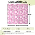 thumbnail image 2 of Pink Baseballs Pattern Square Fitted Tablecloth with Elastic Edge,Square Table Cover,Washable Elastic Table Cover for Home Kitchen Party Decor 36"x36", 2 of 6