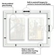 thumbnail image 6 of Americanflat 4x6 Double Picture Frame with Shatter-Resistant Glass Fits 2 use as One 9x12 Poster Frame - White, 6 of 9