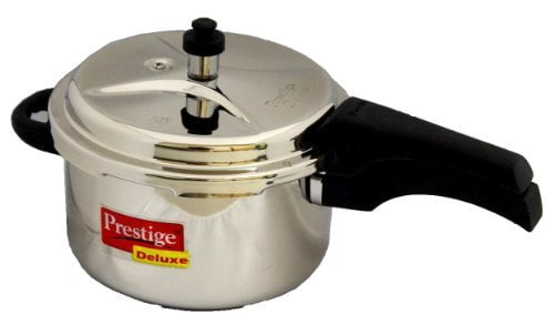 Prestige Deluxe Stainless Steel Pressure Cooker, 4-Liter