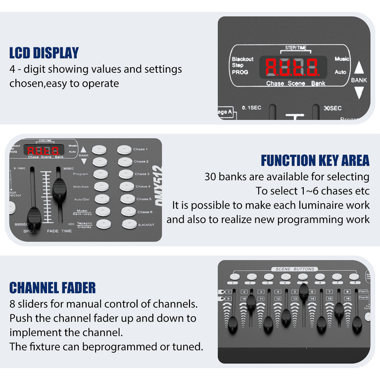 Free Shipping! DMX Controller 192 Channel Light Controller