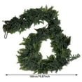 thumbnail image 3 of 5.9ft Artificial Cedar Christmas Garland - Realistic Greenery for Fireplace Mantel, Stair Railing, Doorframe Indoor Outdoor Holiday Decor, 60 leaves, 3 of 9