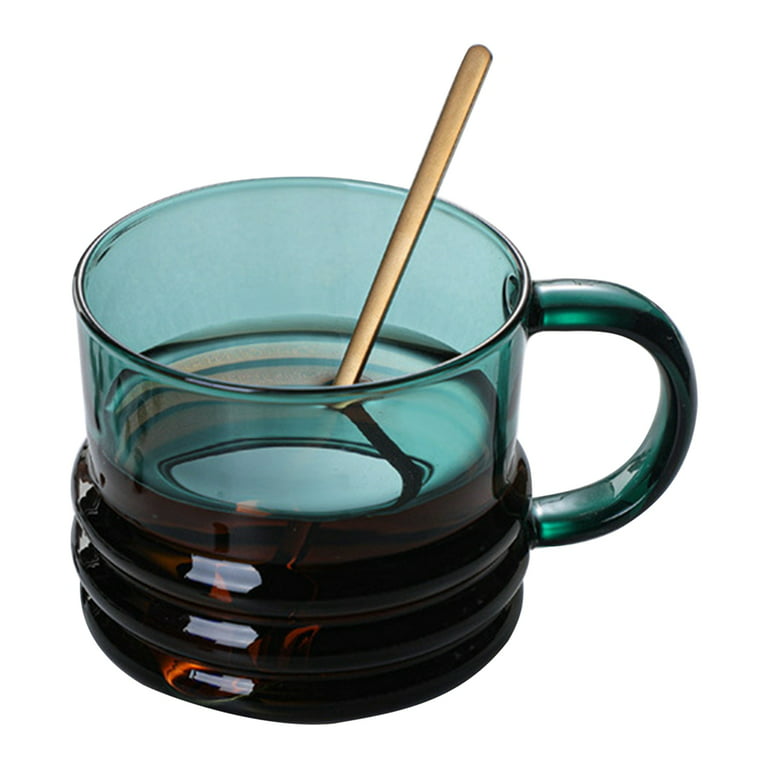 Color Glass Handle Espresso Cup 4 Oz Cup With Colored Glass Handle 