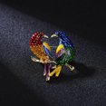 thumbnail image 2 of Colorful Bird Shaped Brooch Rhinestone Shining Chest Badge Pin Shirt Clothes Collar Pin Jewelry BC18Y0200, 2 of 7