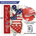 thumbnail image 3 of Memorial Day Garden Flag 12x18 Double Sided 4th of July Patriotic Independence Day Farmhouse Garden Flag Outside, Burlap Welcome Yard Flag USA Flag Hearts Red White Blue Decorations, 3 of 7