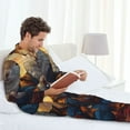 thumbnail image 6 of Uemuo Maple Leaf Meditating Squirrel Pattern 2-Piece Loungewear Set - Men’s Soft Sleepwear, Cozy Winter PJs, Comfy Sleep Set-XX-Large, 6 of 7