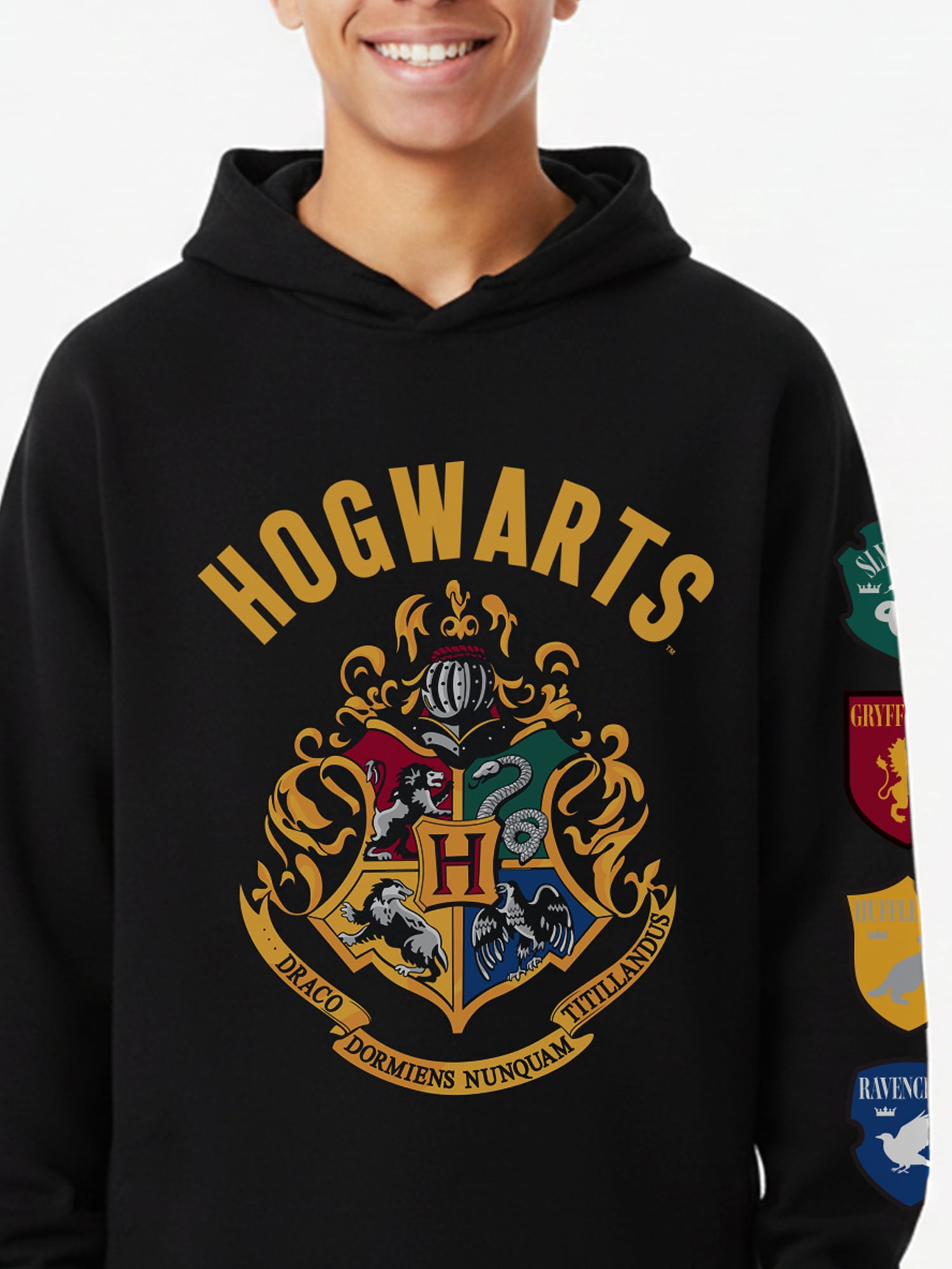 Harry Potter, Boys' & Big Boys' Graphic Hoodie, Potter Crests, Sizes 4-18
