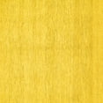 thumbnail image 1 of Ahgly Company Machine Washable Indoor Square Solid Yellow Modern Area Rugs, 5' Square, 1 of 4