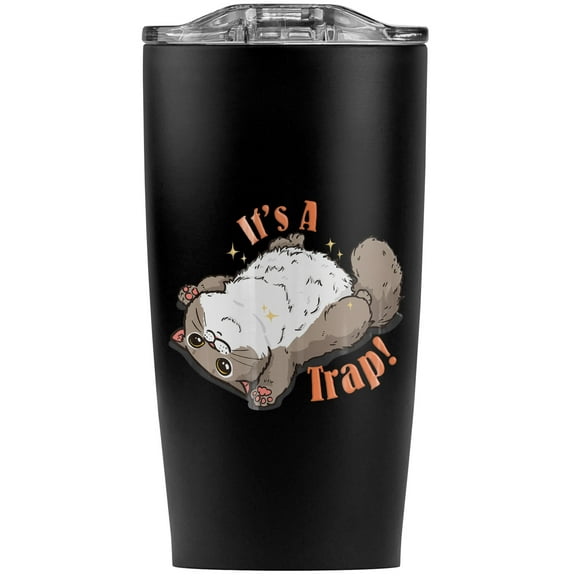 It'S A Trap Cat Belly Rubs Funny Stainless Steel 20 oz Travel Tumbler, Vacuum Insulated & Double Wall with Leakproof Sliding Lid | Great for Coffee/Hot Drinks and Cold Beverages