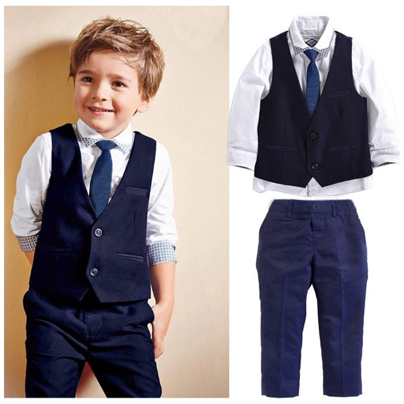 famuka Baby Boys Gentleman Suits Kids Tuxedo Clothing Set 