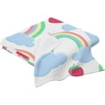Anyway.go Strawberry Print Bathroom Towel Set of 2 with Wash Cloths