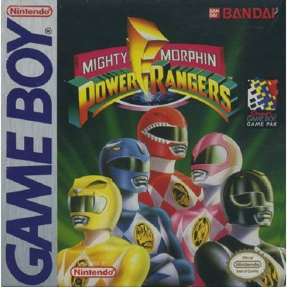 Restored Mighty Morphin Power Rangers (Nintendo GameBoy Original, 1994) Super Hero Game (Refurbished)