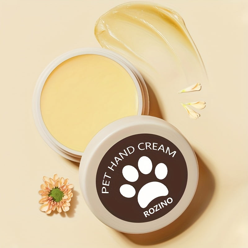 ROZINO Dog Paw Cream with Coconut Oil 20g Pet Paw Balm for Dry Cracked Paws Natural Moisturizing Beeswax Shea Butter Soothing Plant Extracts
