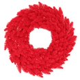 thumbnail image 1 of Vickerman Couronne de Noël Artificielle en Sapin Rouge 24 Pouces et 50 Lumières LED Rouges, 1 of 1